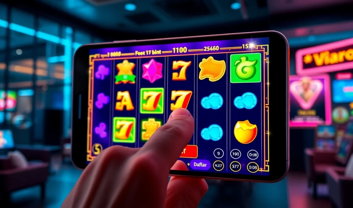 Mentoto daftar menu on a smartphone screen, showcasing a trusted Indonesian online slot and togel site with vibrant graphics and secure transaction indicators.
