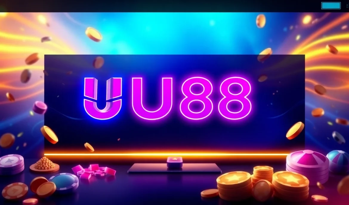 UU88 online casino platform showcasing secure gaming interface with vibrant colors and modern design, emphasizing safety and entertainment.