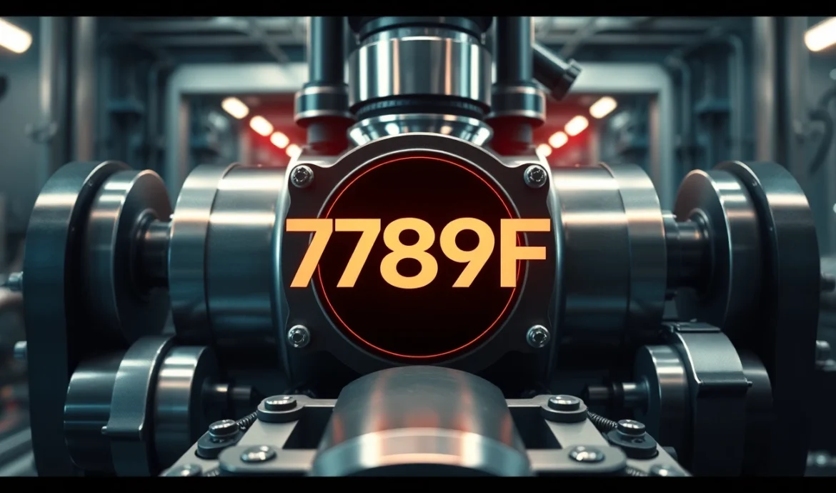 789F modern industrial machinery with sleek metallic design highlighting strength and innovation in a professional setting.