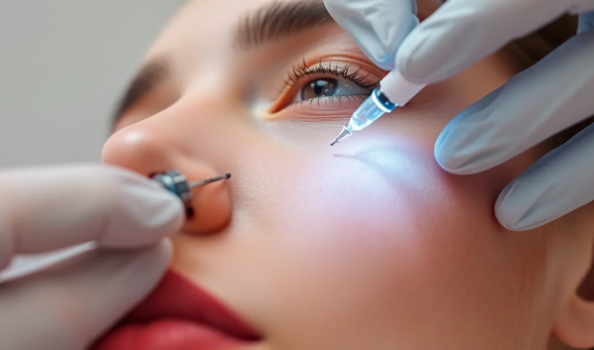 Botox Behandlung: Facial injection demonstrating professional technique for smooth, youthful skin.
