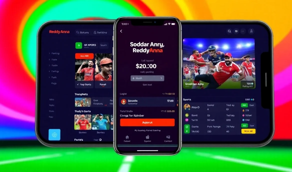 Reddy Anna Login page displayed on mobile device with live sports streaming and betting options for easy access to betting markets.