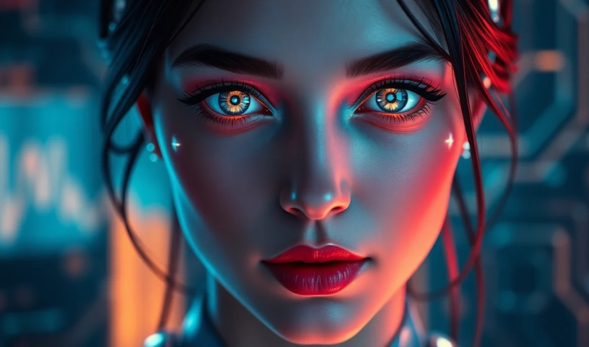 An AI girlfriend engaging in a realistic, unfiltered NSFW chat, showcasing emotional and spicy digital interaction, with detailed avatar and immersive background for accessibility