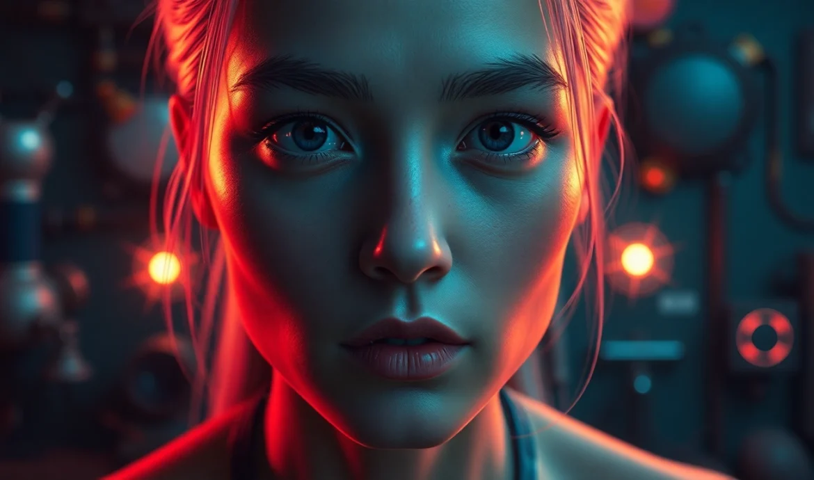 High-resolution NSFW AI generated image of a realistic digital character with detailed facial expressions and immersive background, showcasing advanced hyper-realistic rendering techniques.