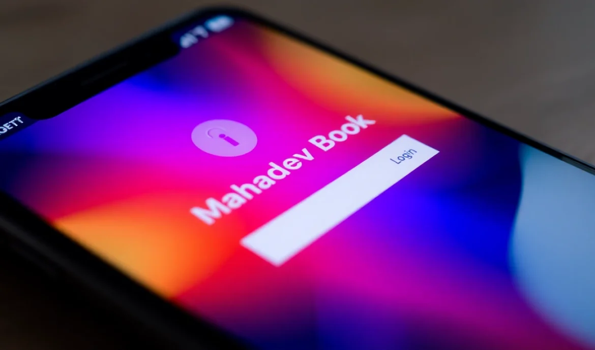 Illustration of Mahadev book login screen on mobile device, showcasing quick access to betting platform with secure credentials, emphasizing user-friendly interface and security.