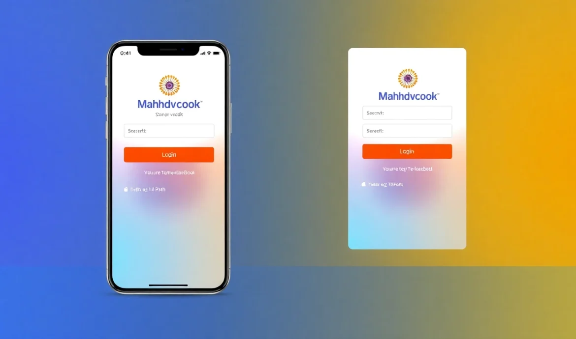 Secure Mahadev book login interface showing easy access on mobile and desktop devices for